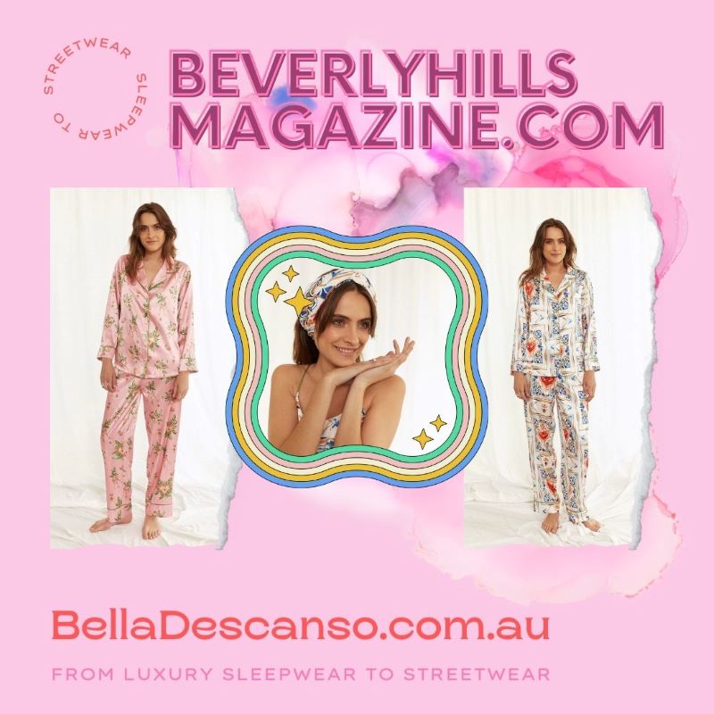 Bella Descanso Australian Luxury Sleepwear Beverly Hills Magazine Online Shop #fashion #shop #style #pajamas #accessories #sleepwear #nightwear #BelllaDescanso #bevhillsmag #beverlyhills #beverlyhillsmagazine