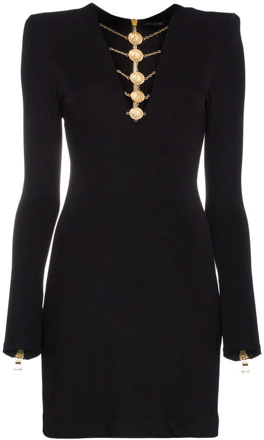 Balmain Mini-Dress. BUY NOW!!! #BevHillsMag #beverlyhillsmagazine #fashion #style #shopping 