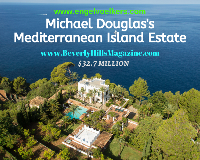 Michael Douglas's Mediterranean Island Estate #michaeldouglas #luxury #realestate #homesforsale #celebrity #celebrityhomes #celebrityrealestate #dreamhomes #beverlyhills #bevhillsmag #beverlyhillsmagazine