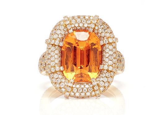 Martin Katz Garnet Diamond Ring