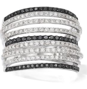 White & Black Diamond Ring. BUY NOW!!!
