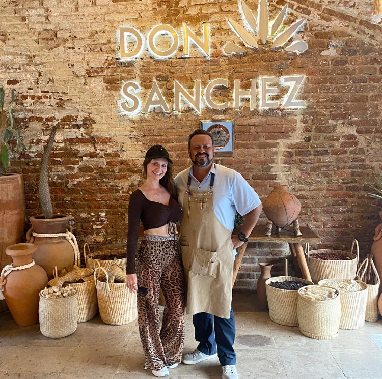 Editor-in-Chief Jacqueline Maddison and amazing Chef and Owner of Don Sanchez, Edgar Román, restaurant in San Jose, Mexico
