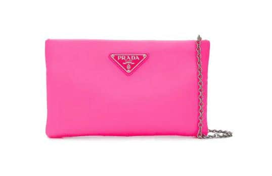 Pink Prada Handbag With SIlver Chain. BUY NOW!!! #shop #fashion #style #shop #shopping #clothing #beverlyhills #dress #shoes #boots #beverlyhillsmagazine #bevhillsmag #handbags #purses #bags #prada #pink 