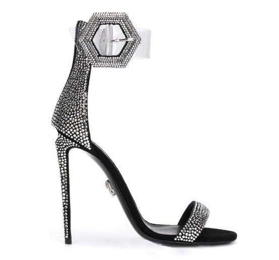 Philipp Plein Crystal Embellished High Heels. 