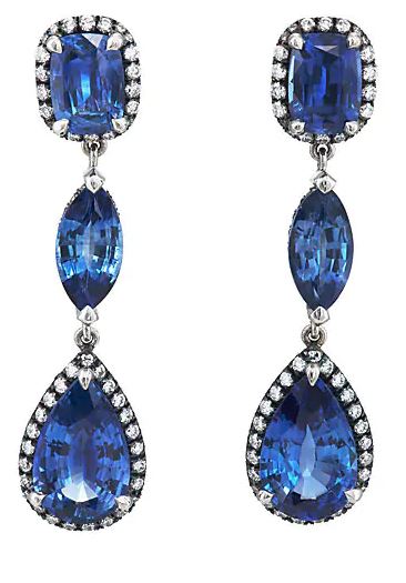 Blue Sapphire Earrings. BUY NOW!!! #beverlyhills #watches #shop #jewelry #necklace #rings #earrings #bevhillsmag #bevelryhillsmagazine