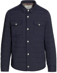 Brunello Cucinelli Nylon Shirt Jacket #fashion #style #shop #jacket #mensfashion #shirt #bevhillsmag #beverlyhills #beverlyhillsmagazine